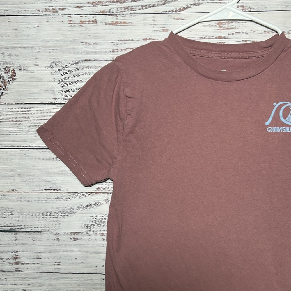Quiksilver Boy's Omni Checked Logo Short Sleeve Tee Large 14/16 - Picture 6 of 15